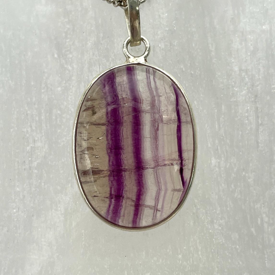 Sterling Silver Pendant - Fluorite - SP61 Sterling Silver Pendant - Fluorite - SP61